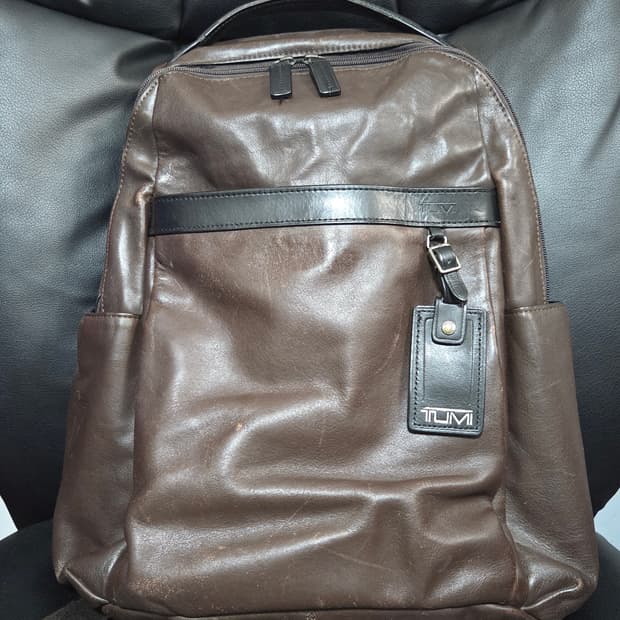 (정품) [투미] 클레이톤 가죽 백팩 | 00002