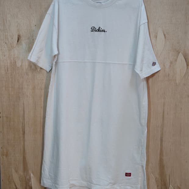 디키즈 화이트 반팔 원피스 