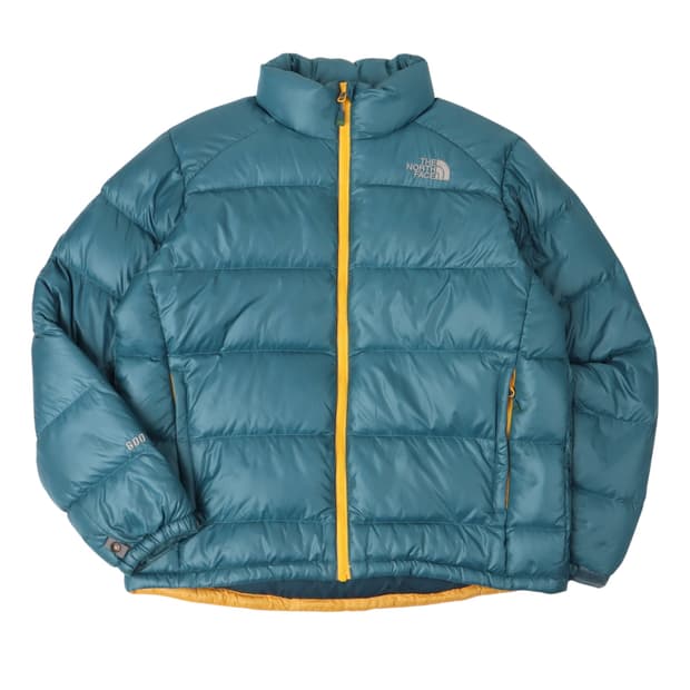 노스페이스 600 블루 구스다운 패딩