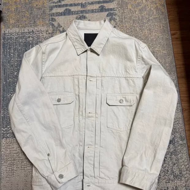 모모타로 화이트 데님 자켓 XL