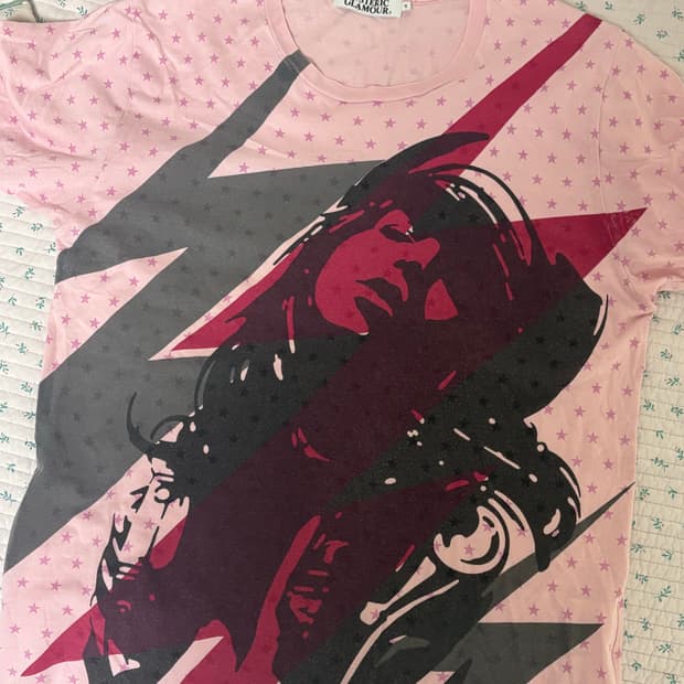 히스테릭글래머 히스걸 스타 반팔티 핑크