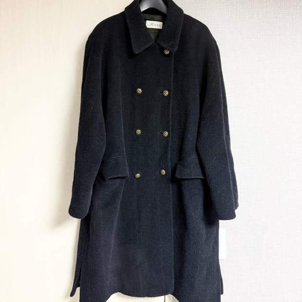 알파카 울 혼방 더블코트