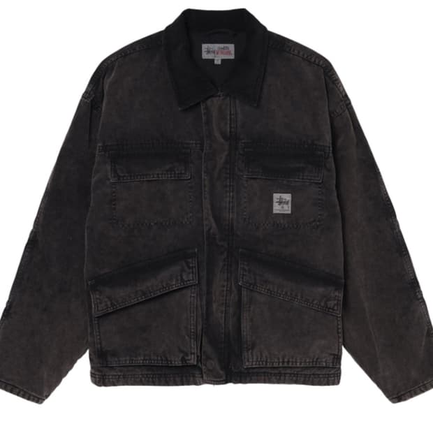 스투시 샵자켓 블랙 새제품 L