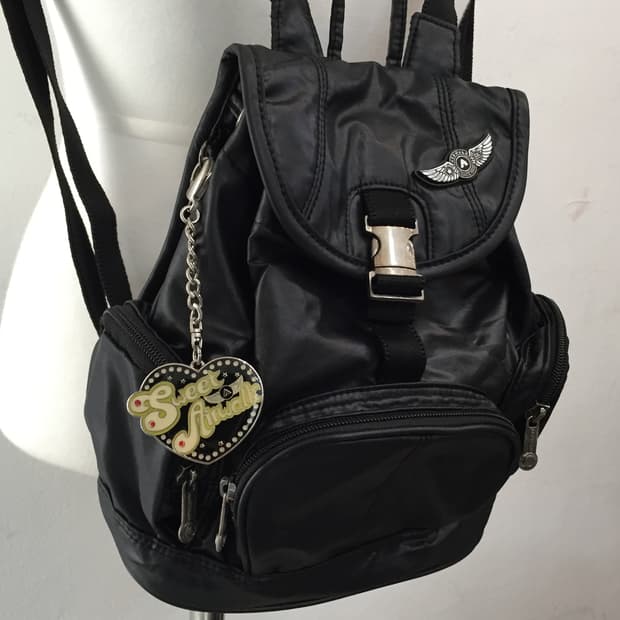 빈티지 키링 미니 백팩