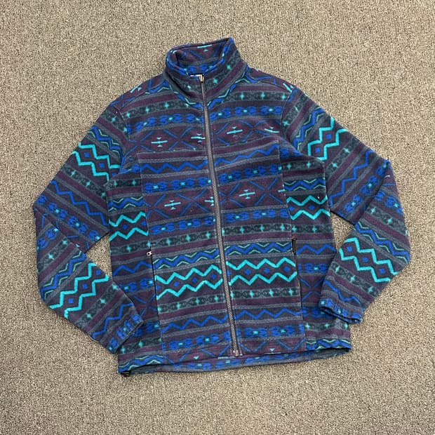 M)Columbia vintage 아즈텍 패턴 플리스 자켓
