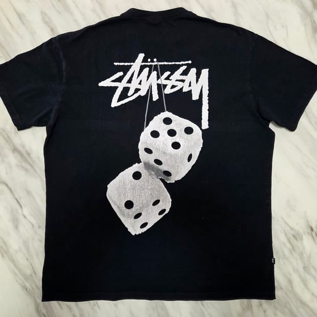 스투시 다이스 블랙 반팔 티셔츠
