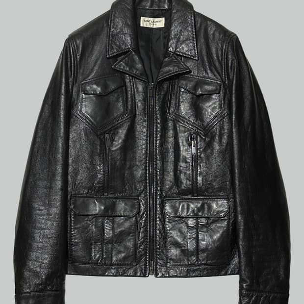 생로랑 웨스턴 레더 자켓