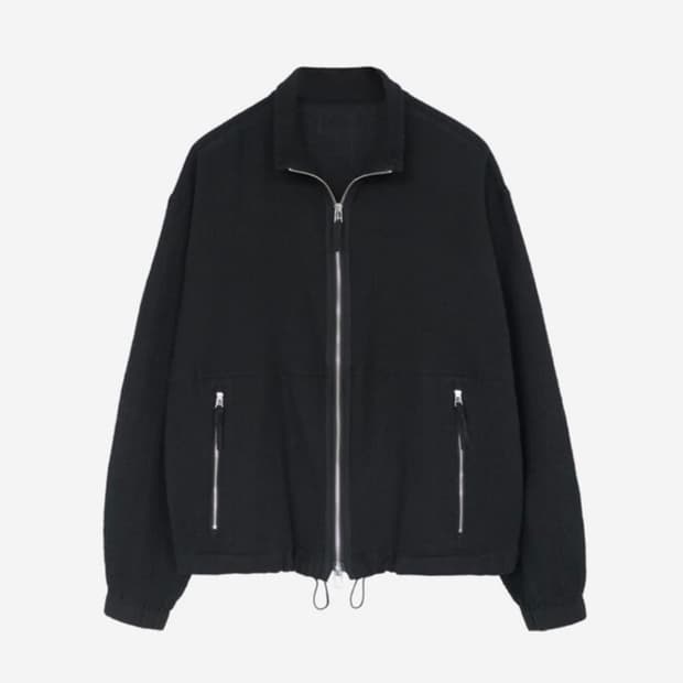 [2] 폴리테루 보일드 울 트랙 자켓 블랙