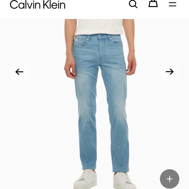 캘빈클라인진 슬림 스트레이트 크롭 데님