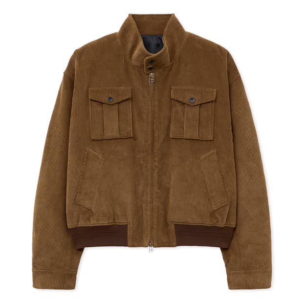 제임스 더블 포켓 해링턴 재킷_카멜