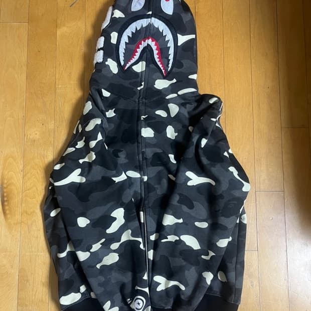 베이프 흑계 샤크 후드집업