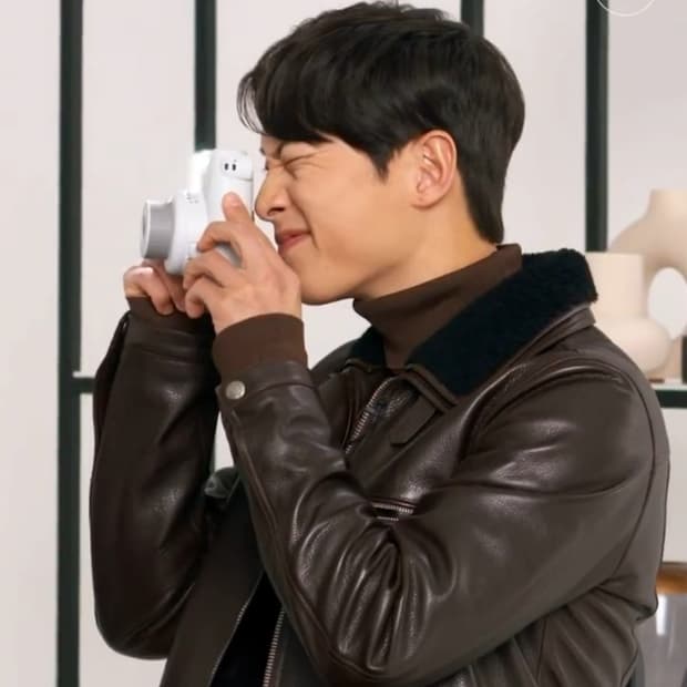 톰포드 시어링 카라 지퍼 레더트리밍 송중기 가죽자켓(퍼 탈부착)