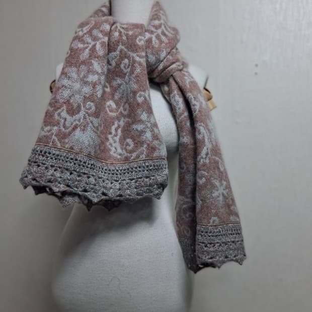 일본빈티지 울손뜨게 배색 플라워 캐시미어머플러 숄넓이 두툼 

원산지 일