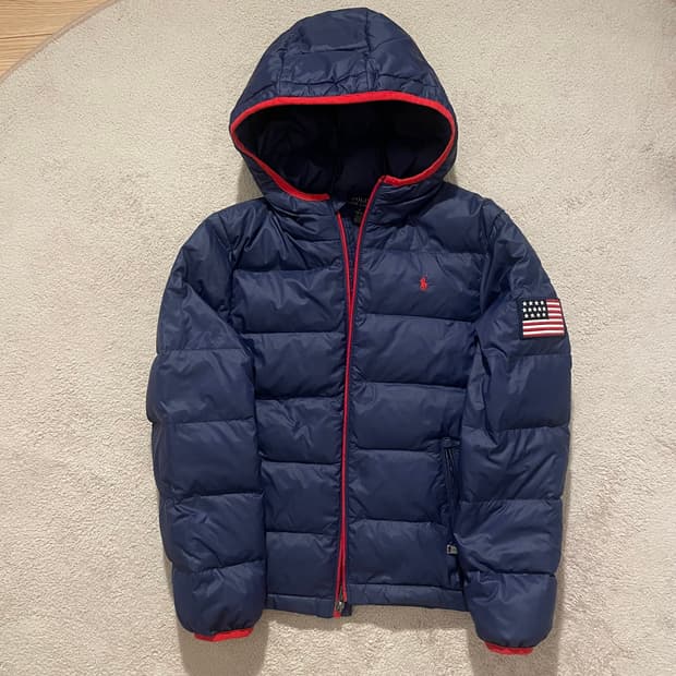 폴로 스몰 레드포니 성조기 경량패딩