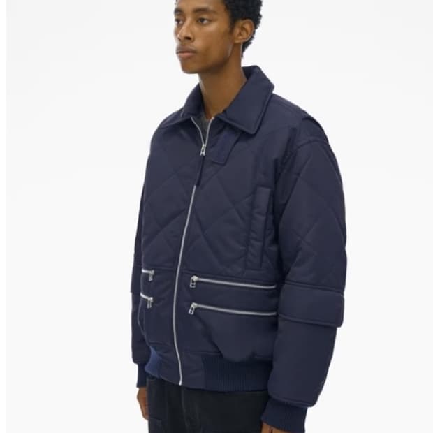 구매) 헬무트랭 나일론 퀼티드 에비에이터 자켓