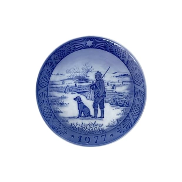 앤틱 로얄코펜하겐 크리스마스 이어 1977 플레이트