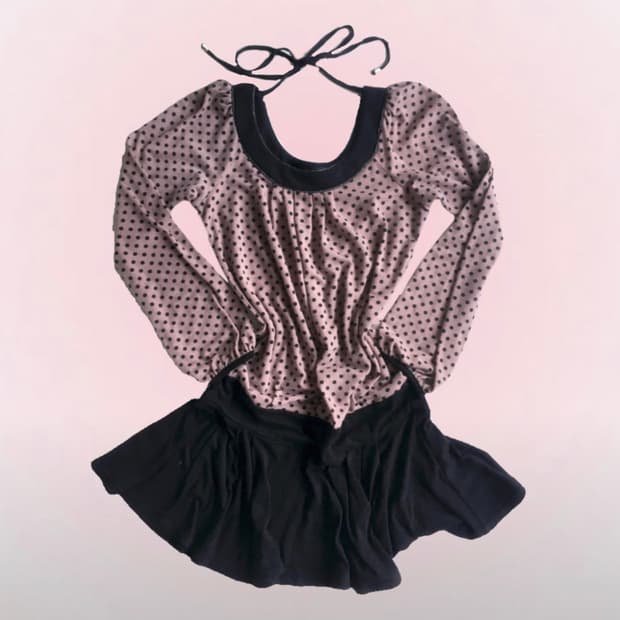 핑키앤다이안 도트 리본 갸루 원피스