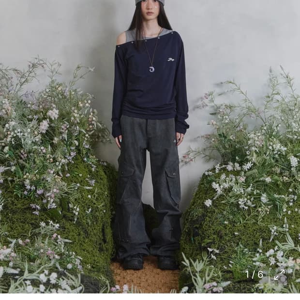 송이송이X탄산 버튼 니트 헤어밴드 (그레이)