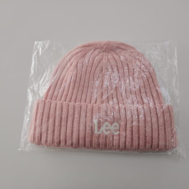 [새상품] Lee 리 니트 숏 비니 핑크