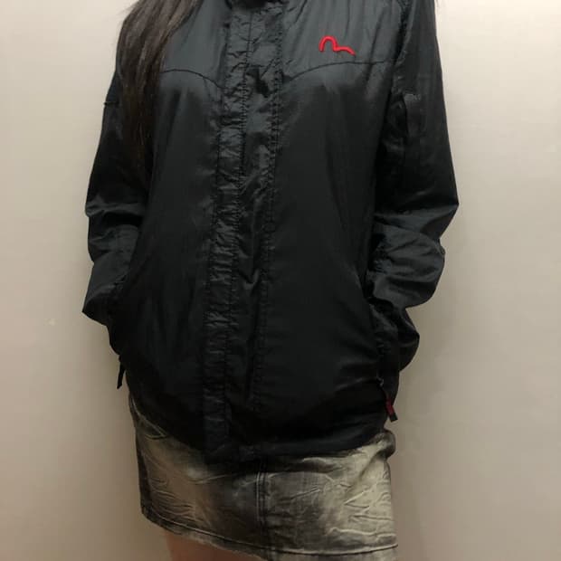 빈티지 에비수 블랙 바람막이