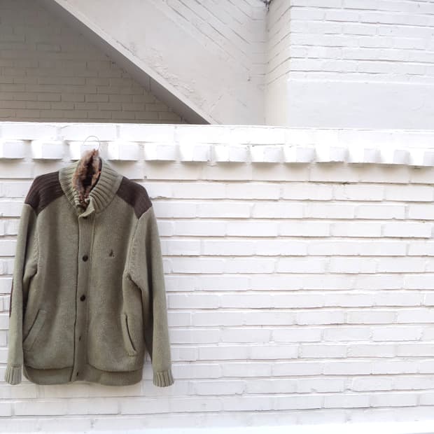 BEAN POLE warm heavy knit cardigan