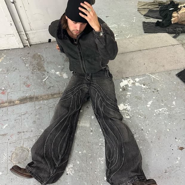 노페이스 스튜디오 헤비 웨이브 데님 L