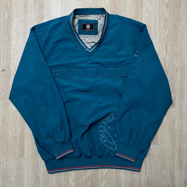 메트로시티 빅로고 바람막이 웜업 L/100 