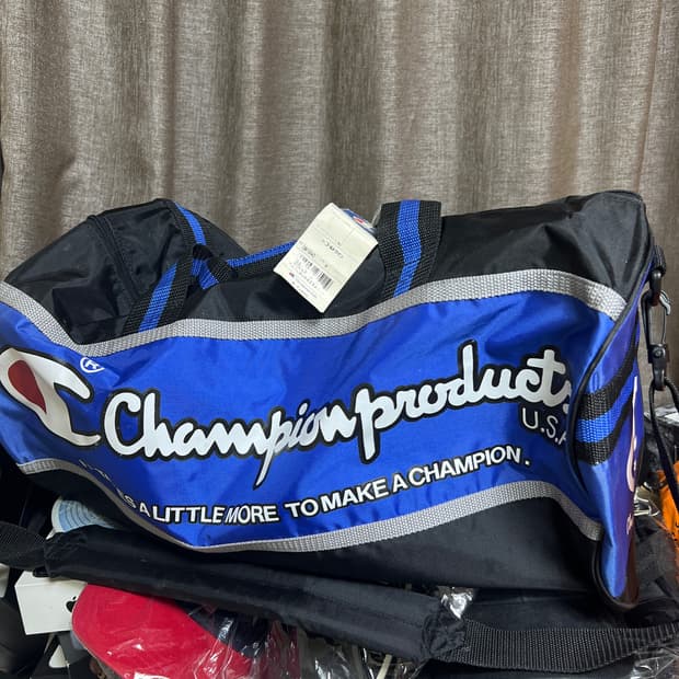 90's 챔피언 빅로고 크로스더블랙 신품