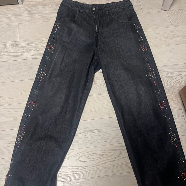 블루마블 스터드 데님 30