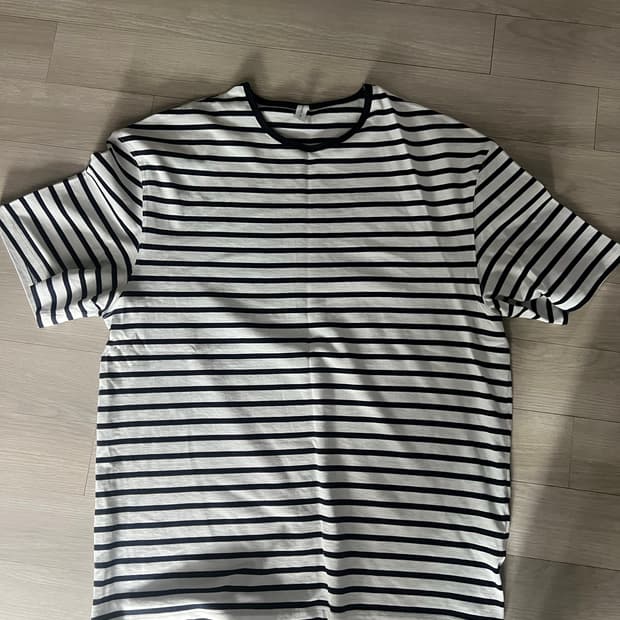 우드비 스트라이프 바캉스 티셔츠 네이비 2사이즈