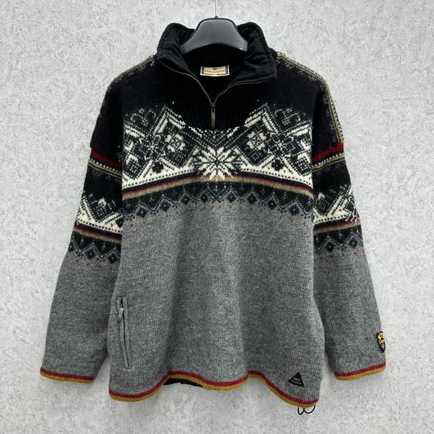 105 데일오브노르웨이 남자 방풍 반집업 노르딕 니트