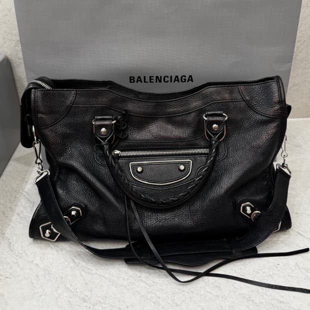 발렌시아가 메탈릭엣지 시티백 M