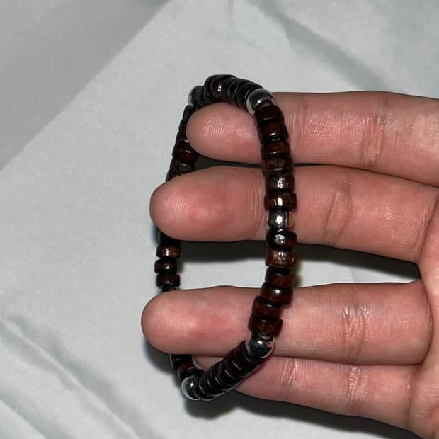 우드 라운드 팔찌