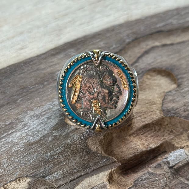 Buffalo Nickel 코인링 실버 링 네이티브아메리칸 인디언주얼리