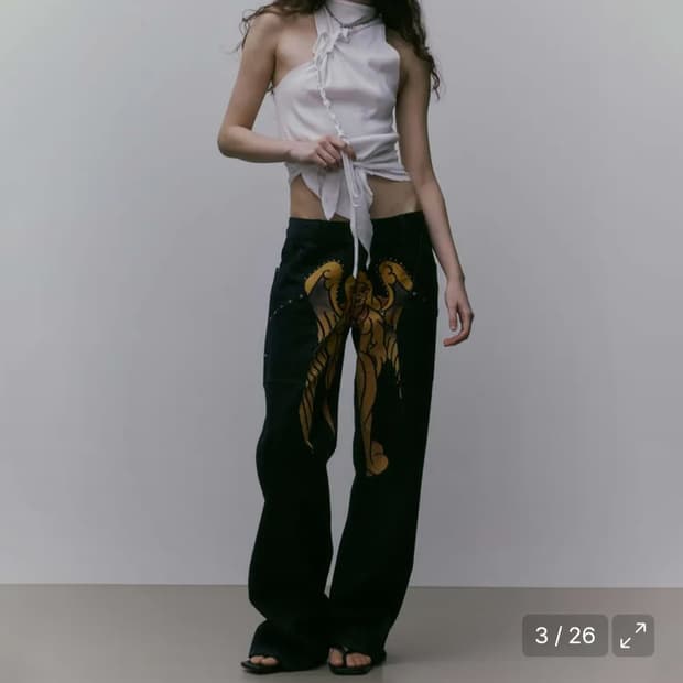 [스컬프터 X Ed Hardy] Cracked Angel 데님