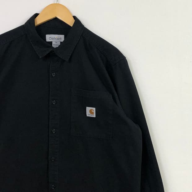 XL 칼하트 블랙 워크 셔츠