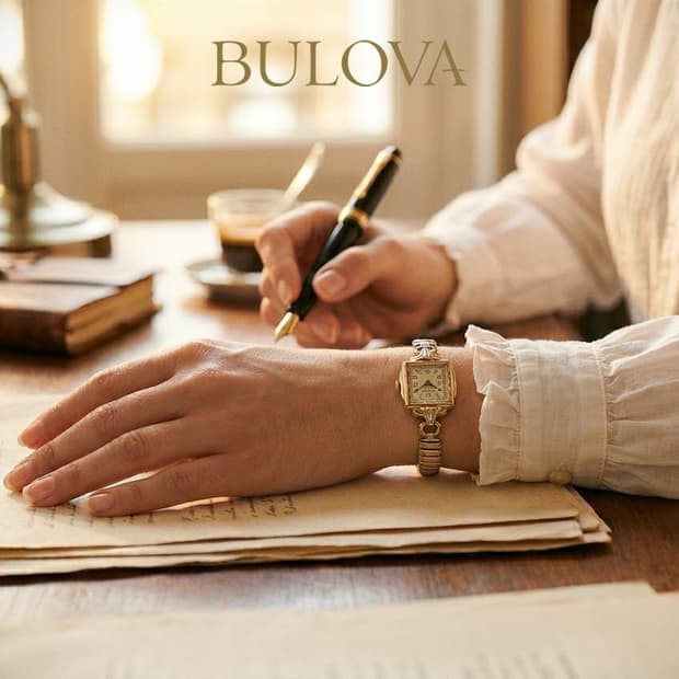 빈티지 부로바 사각 수동 시계