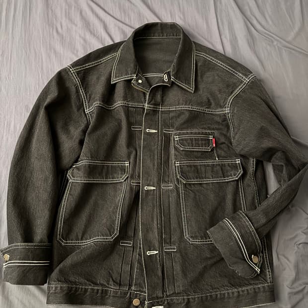 언더 커버 UNDER COVER 블랙 데님 오버 자켓 5001