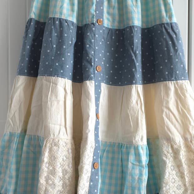 패치워크 모리걸 스커트