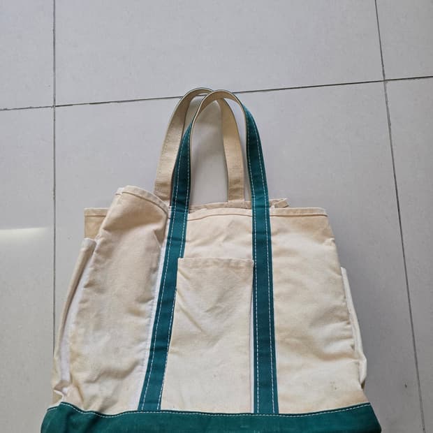 80s llbean 엘엘빈 가든 토트백 그린