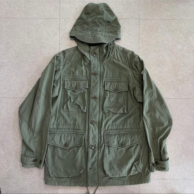 폴로 진스 해골 패치 밀리터리 야상