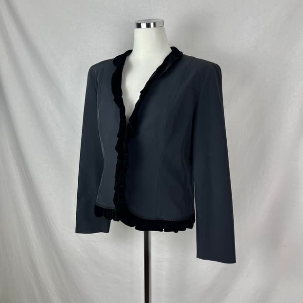 Vintage (maede in japan) 벨벳 셔링 자켓 