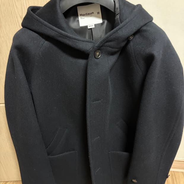 홀리선 하프코트 네이비(longgrove hood half coat)