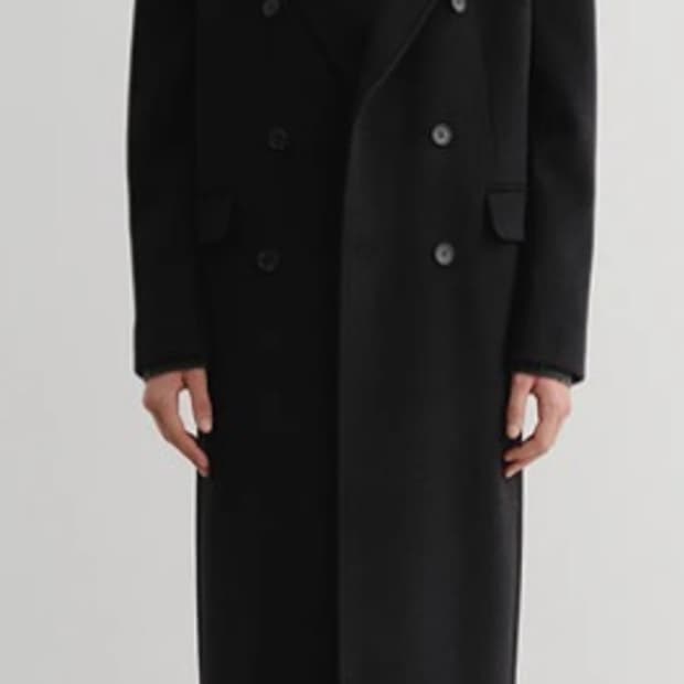 [L] 던스트 24fw 테일러드 더블 코트 블랙