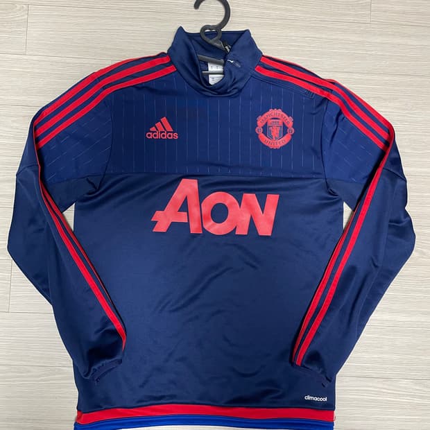 [정품] 15-16 맨유 x 아디다스 Aon 트레이닝 쿼터집 (국내 M)