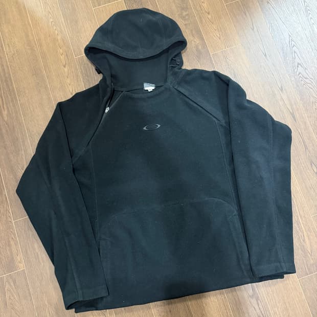 (XL) 00s 오클리 아카이브 플리스 후리스 후드 블랙