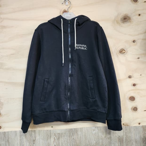 187) 바나나리퍼블릭 블랙 후드집업