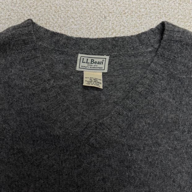 XL 엘엘빈 울 브이넥 니트