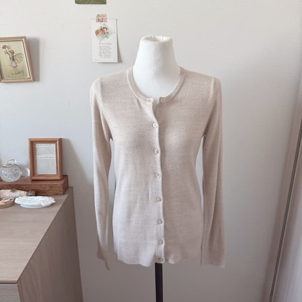 기본 데일리 베이지 가디건