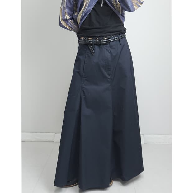 (UNIQLO U)플리츠 롱 스커트